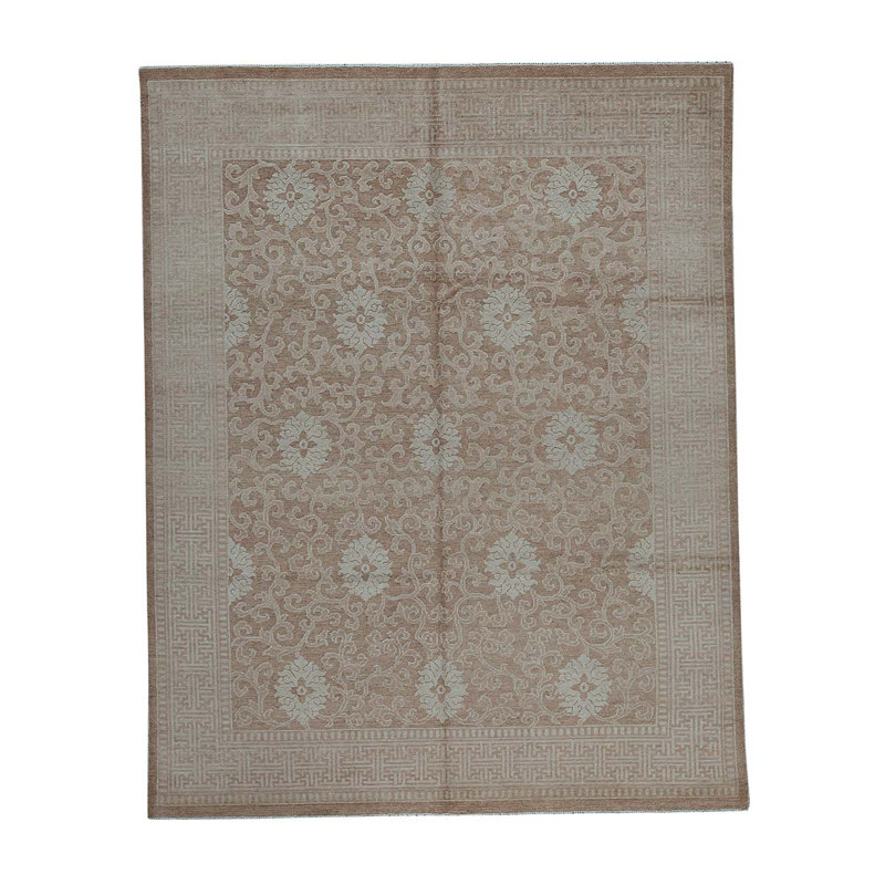 Tapis beige / ivoire noué à la main de qualité unique en son genre