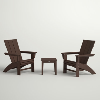 POLYWOOD® Modern Adirondack 2-Person Patio Seating Group