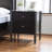 Vance Black Finish 2-Drawer Bobbin Nightstand With Metal Pull, 23.83" H X 21.02" W X 17.42" D-536821531