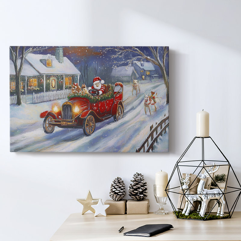 Christmas Holiday Arts - Toile tendue avec châssis XMA171644, H 18 po x l 27 po