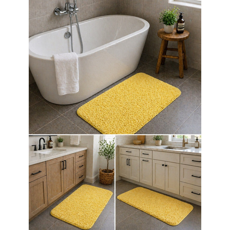 Single Bathmat Yellow, Yellow