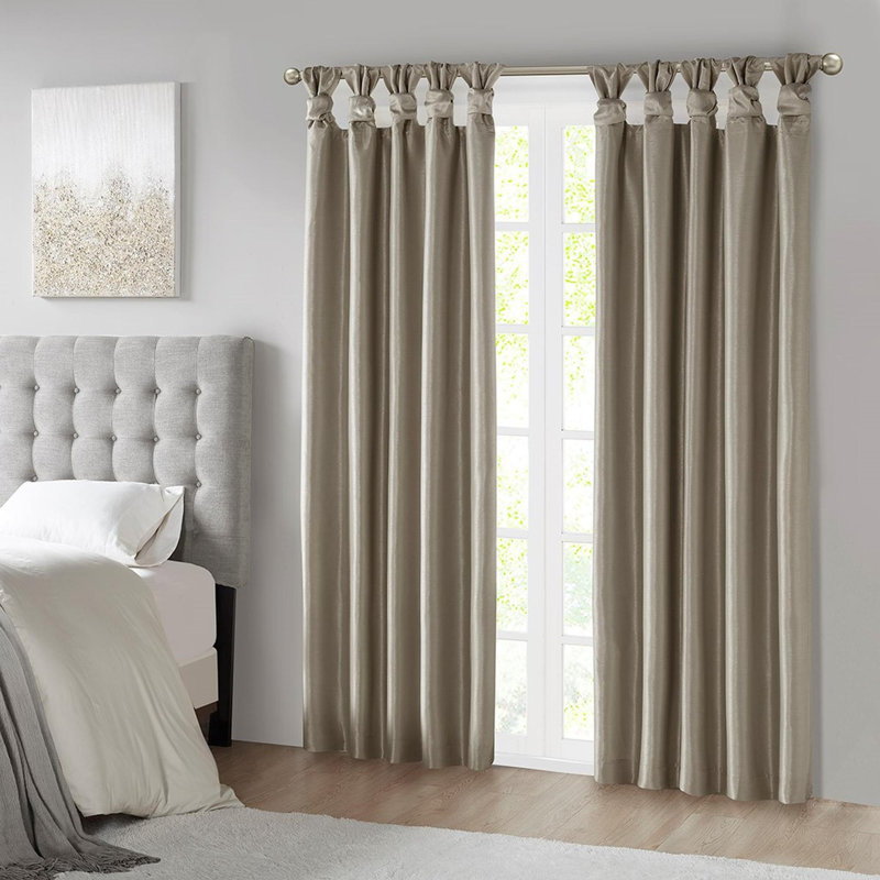 Panneau de rideau 50 "Twist Tab Total, Étain, L 50 po x L 95 po