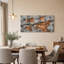 Peinture grise écaillée sur toile en plâtre de terre cuite-864364229