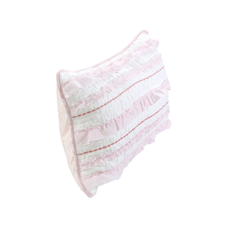 Ruffled Cotton Throw Pillow
