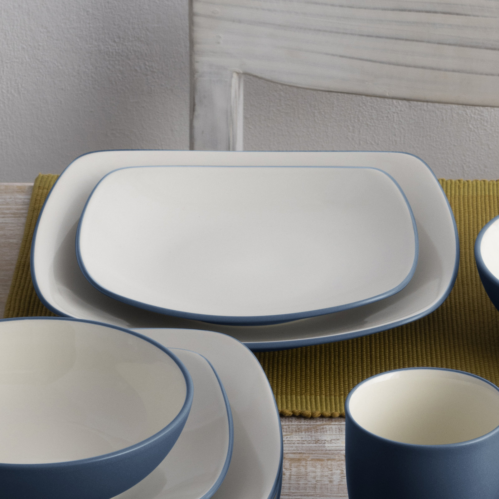 Noritake Colorwave Square Dinner Plates, 10-3/4", Blue