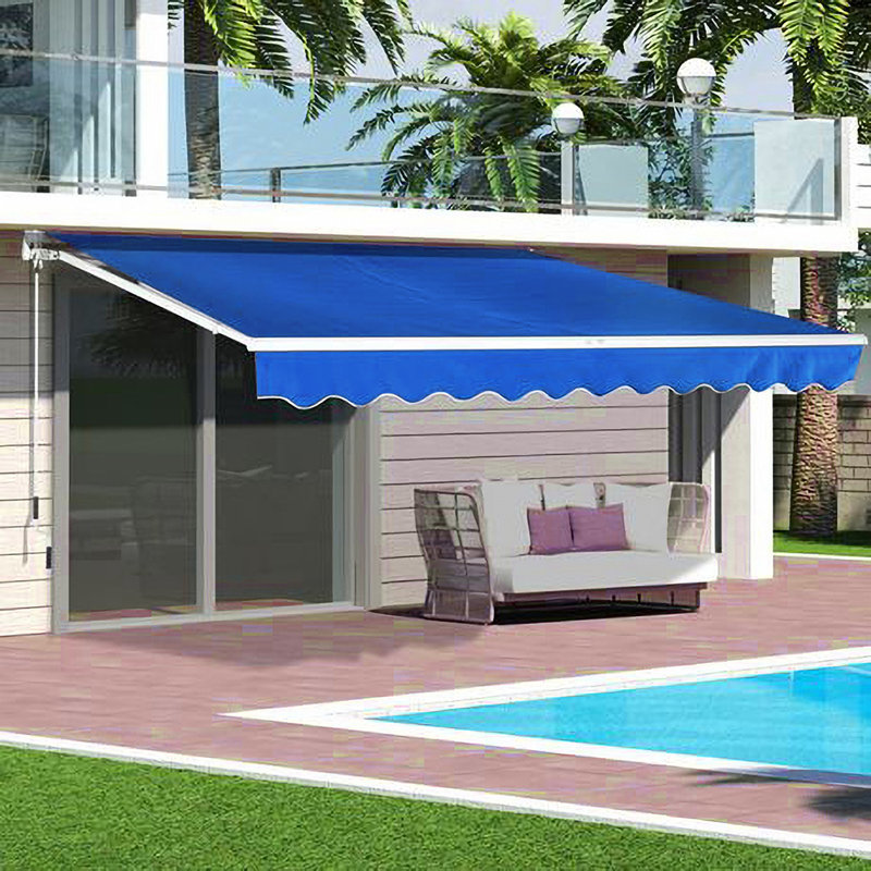 Garden Sanctuary 300cm D Polyester Cover Retractable Freestanding Awning, 19cm H x 350cm W x 300cm D