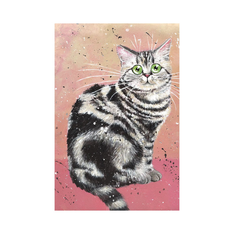 Elvis Cat by Kim Haskins - Print on Canvas, Wrapped Canvas, 30.48 cm H x 45.72 cm W