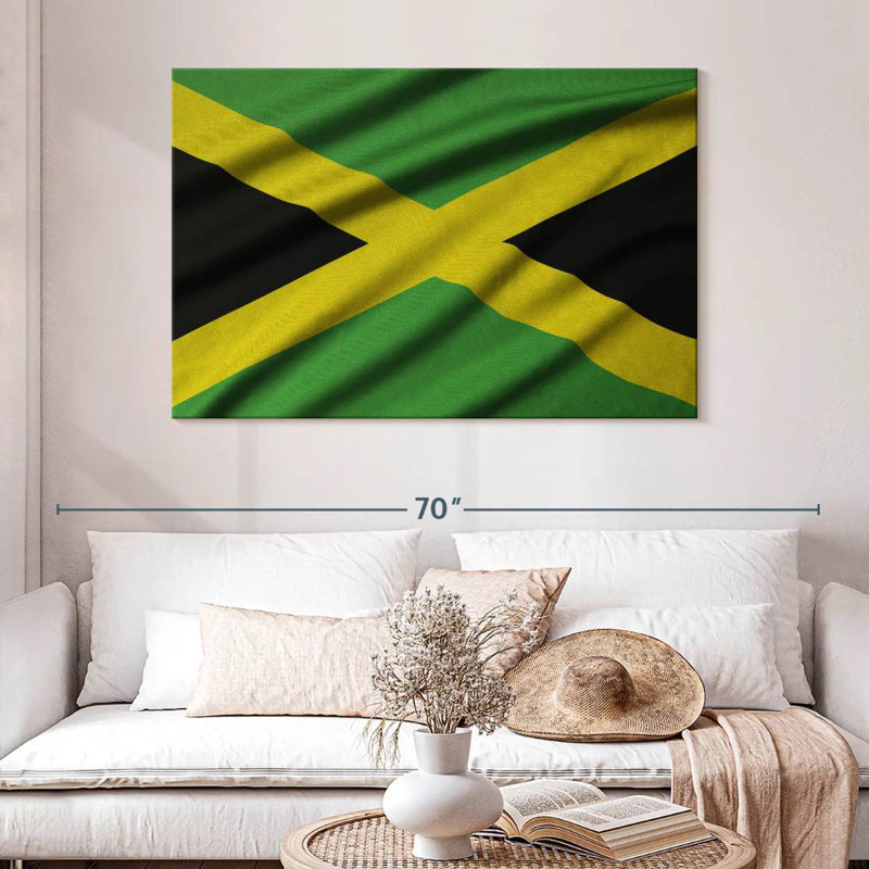 Borges Waving Jamaica Flag, 32" H x 48" W