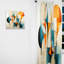 Rideau obscurcissant abstrait orange Mid Century Harmony In Geometric I - Mid-Century - 1 panneau-107832185