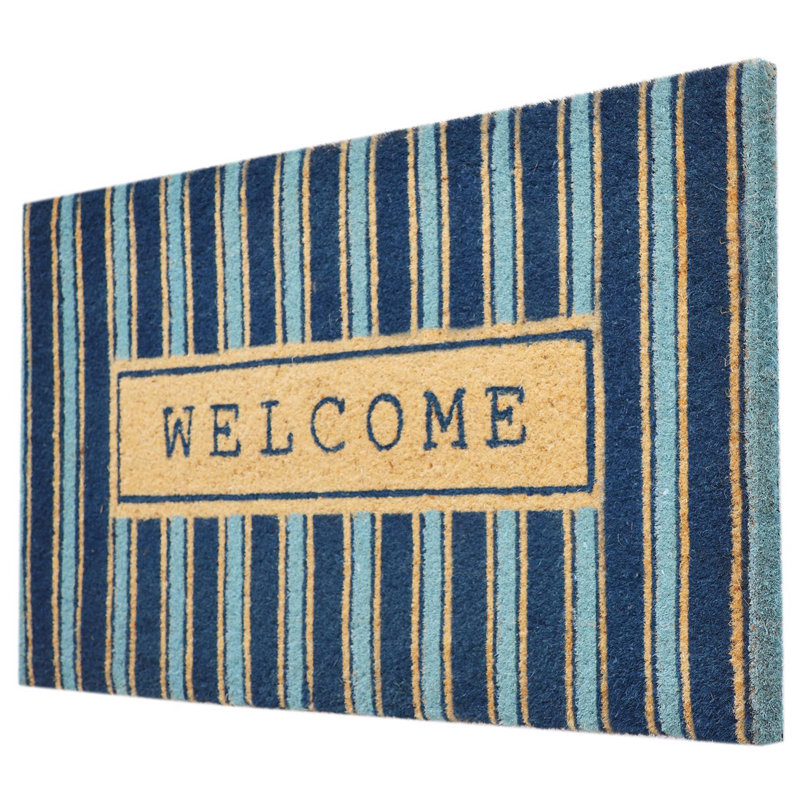 Tapis de porte en fibre de coco multicolore First Concept, 45,7 cm (l) x 76,2 cm (l)
