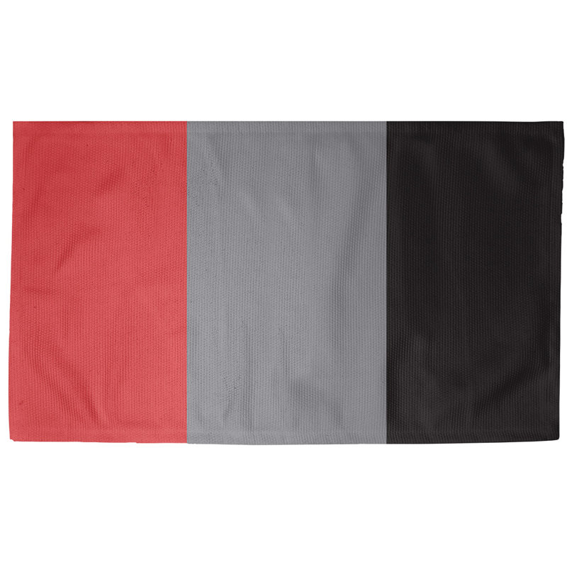 Tapis rouge à rayures de hockey national, Rectangle 2 pi x 3 pi, Oui