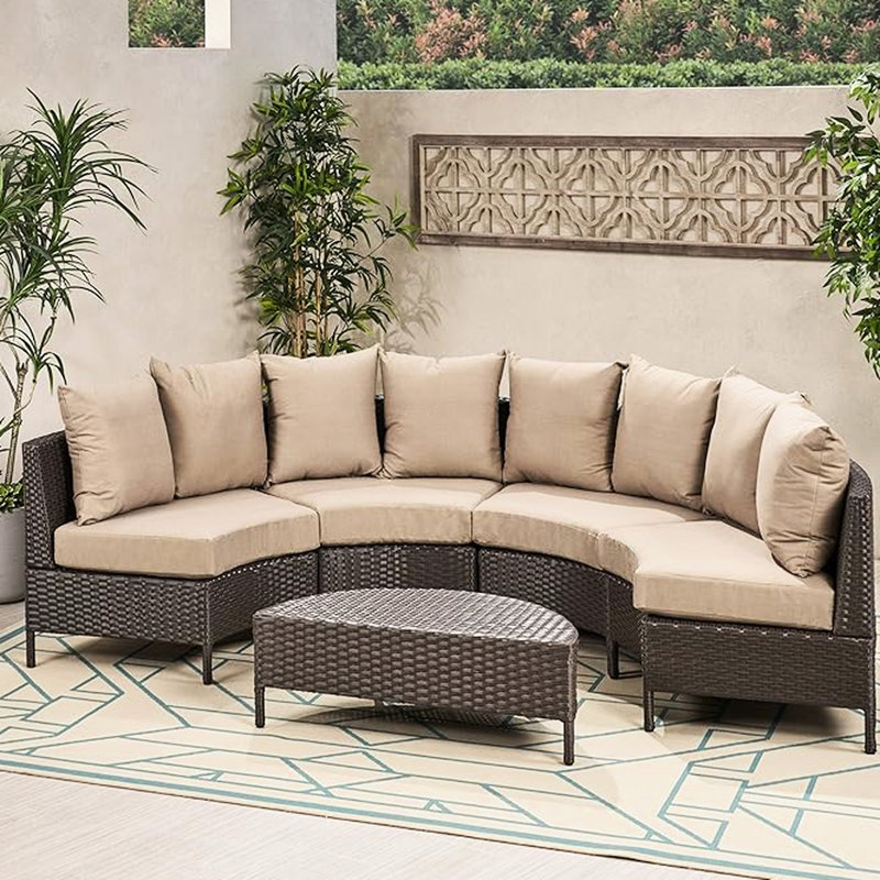4 coussins d'extérieur tissés et aquatiques Garden