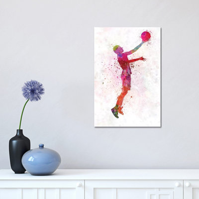 Young Man Basketball Player I by Paul Rommer - Wrapped Canvas Print