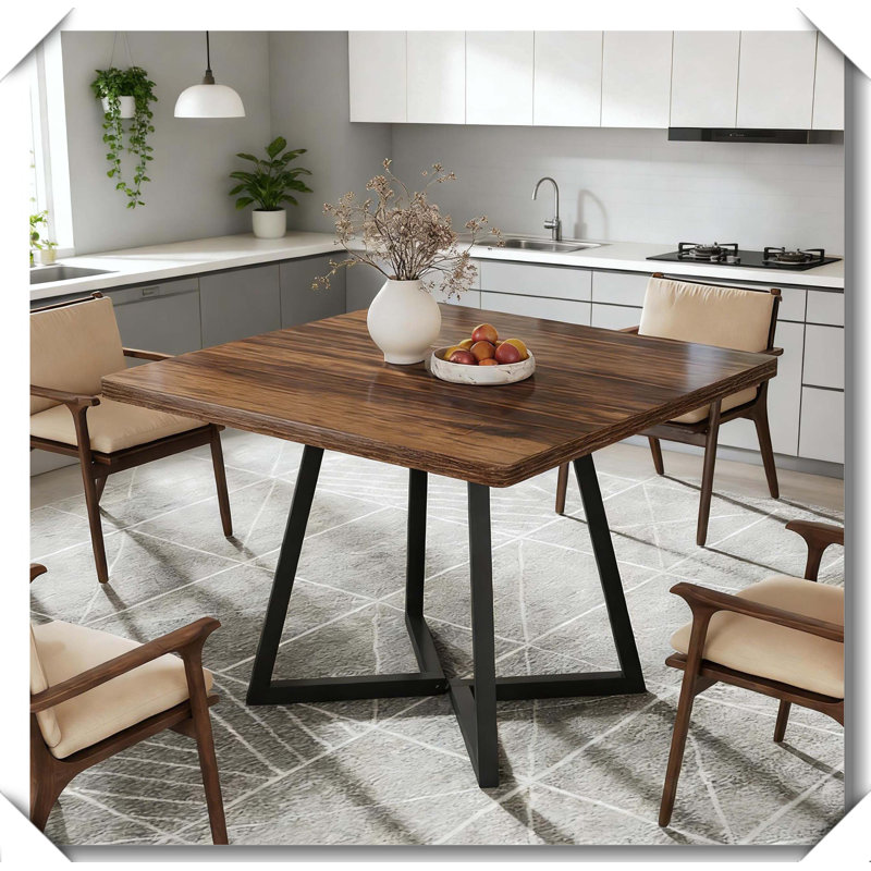 Vintage Square Wood Table Classic Design Flexible Multi-Scene Use, Brown