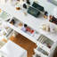 Dressing Table With Mirror, 7 Drawers Vanity Table With 3 Colors LED Light