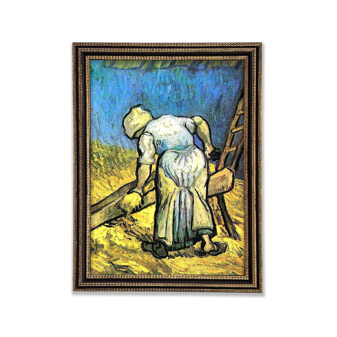 Van Gogh Ein Bauer mäht Heu - Druck