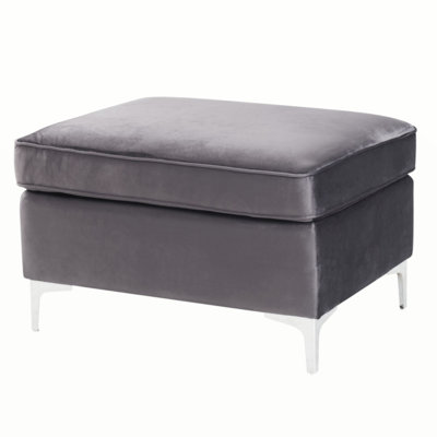 Grey Rectangle Ottoman by Brayden Studio
