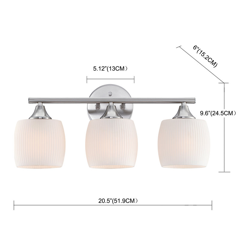 Jedediah 3 - Light Dimmable Vanity Light