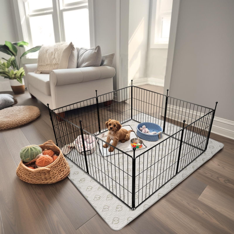 Parc pour chien avec pattes, mini-pattes, extensible et portatif pour l'extérieur, pour chiots et petits chiens, 20 pouces, 8 panneaux