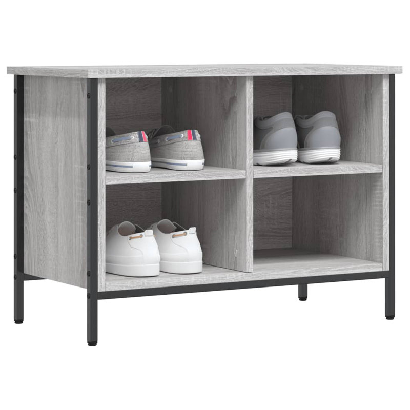 4 Pair Shoe Storage Cabinet, Grey Sonoma