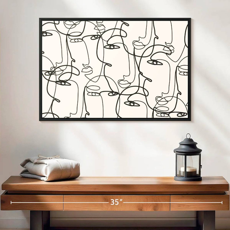 Illustration de visages de femmes Leisha, H 17 po x l 25 po