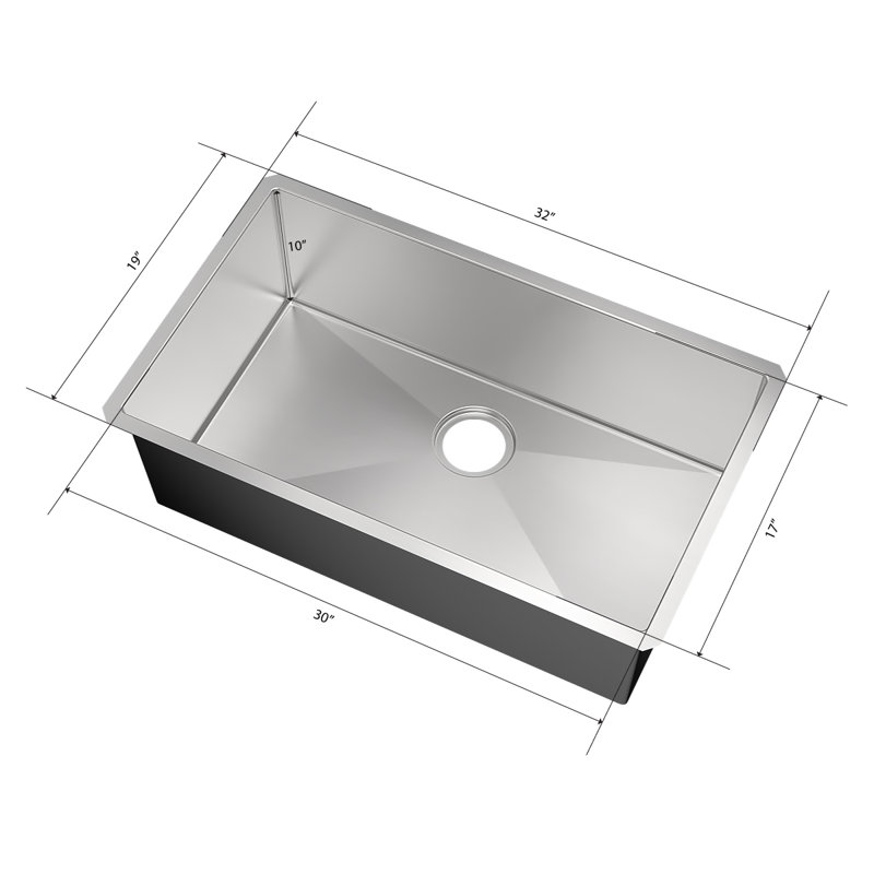 Undermount Single Bowl Stainless Steel Kitchen Sink