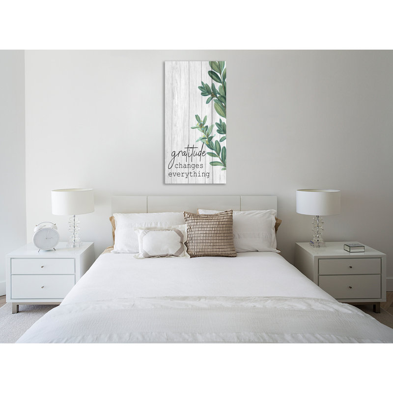 «Gratitude» par Kimberly Allen - peinture sur toile tendue, H 36 po x l 18 po x P 1,5 po