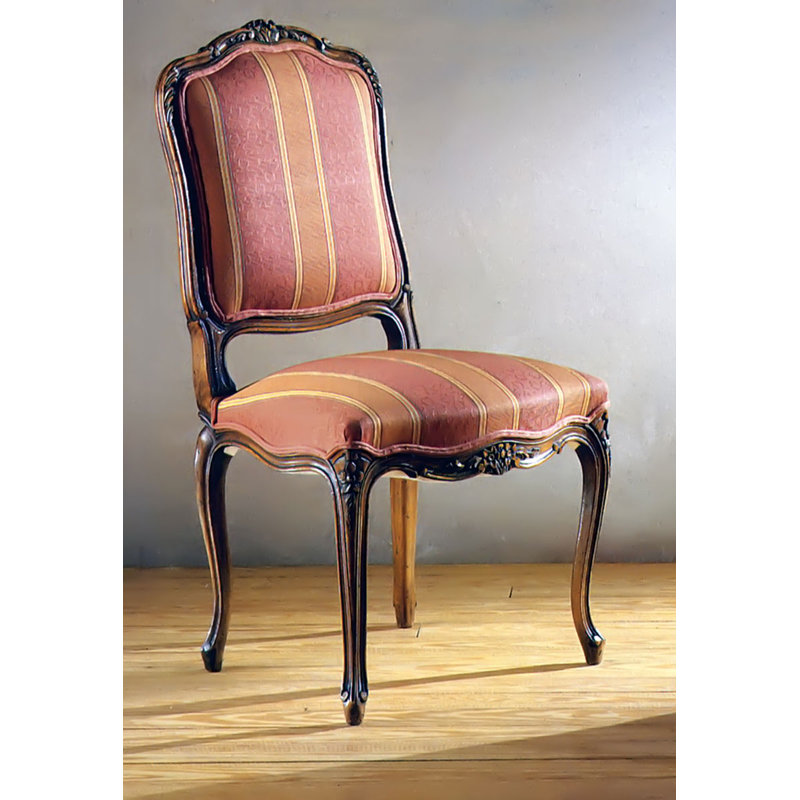 Chaise d’appoint rembourrée rouge/orange en mousseline