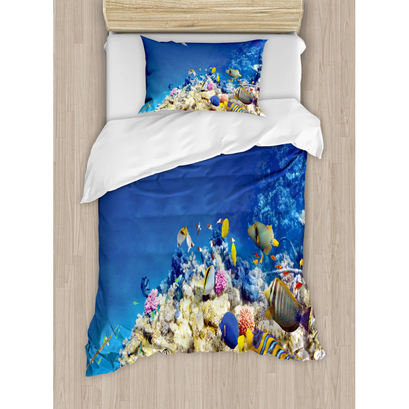 Coastal Duvet Cover, Twin Duvet Cover + 1 Standard Sham
