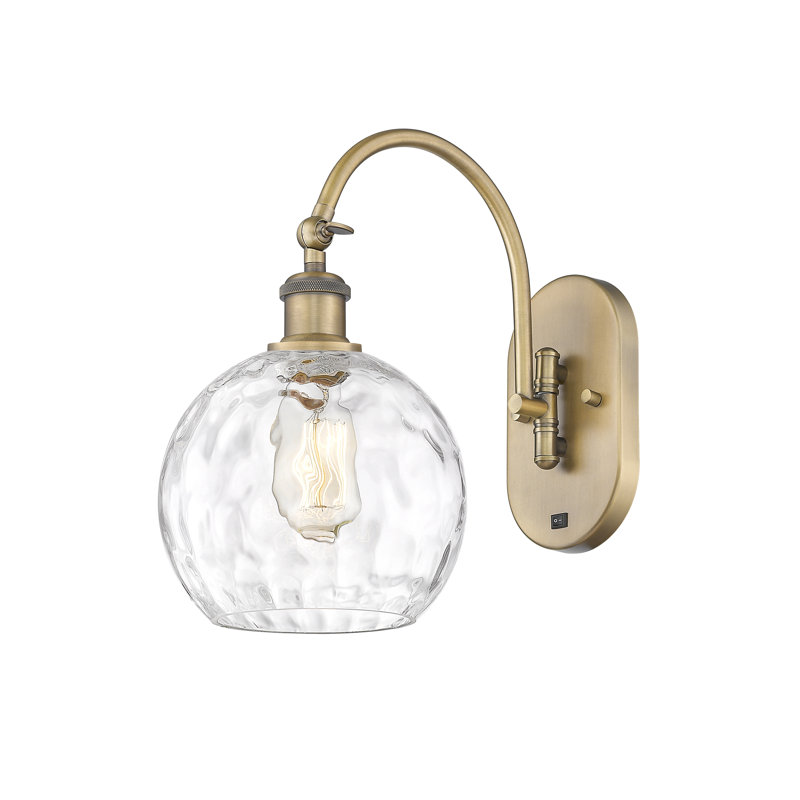 Bras pivotant en acier Ambrosane, H 13,75 po x l 8 po x P 14 po, DEL, Laiton brossé
