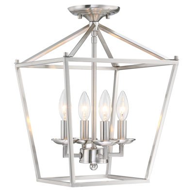 Plafonnier semi-encastré 4 lumières 17 po