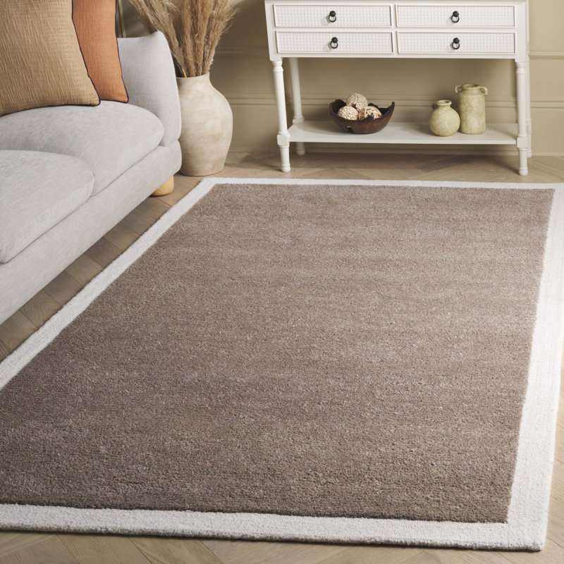 Metro Hand Tufted Wool; Cotton Solid Colour Indoor Rug, Rectangle 3' x 5'