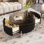Table basse moderne avec 2 grands tiroirs de rangement Modern (31,5 po)