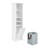 Bathroom Storage Cabinet With 4 Shelves - Small Spaces & Home Offices Laundry Hamper Tier Hidden Basket Compact Living Rooms-538134300