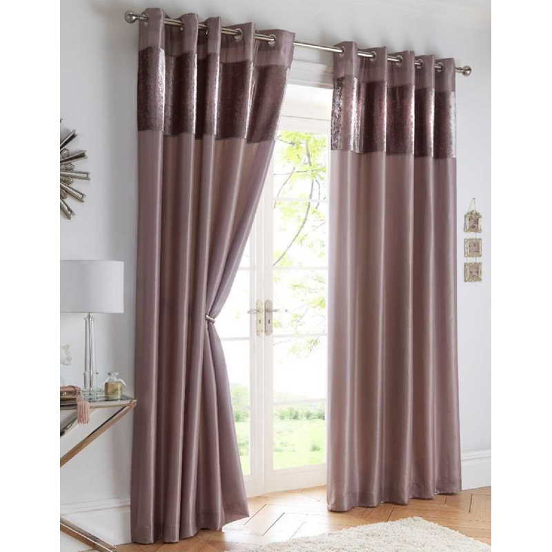 Lindbergh Room Darkening Curtain Panel Pair, 168 W x 183 D cm, Mink