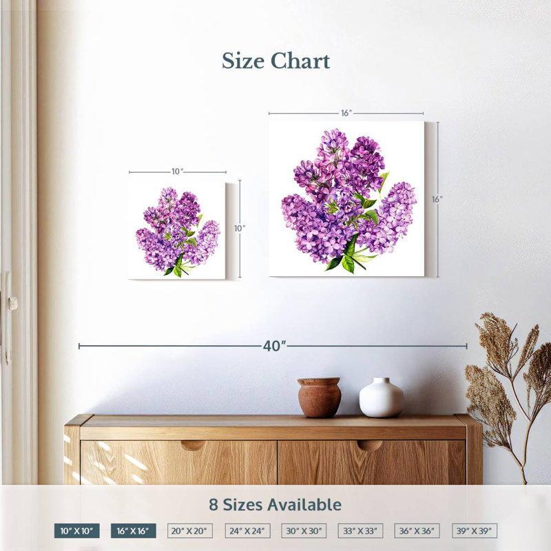 Harnek Lilac Cluster, 16" H x 16" W