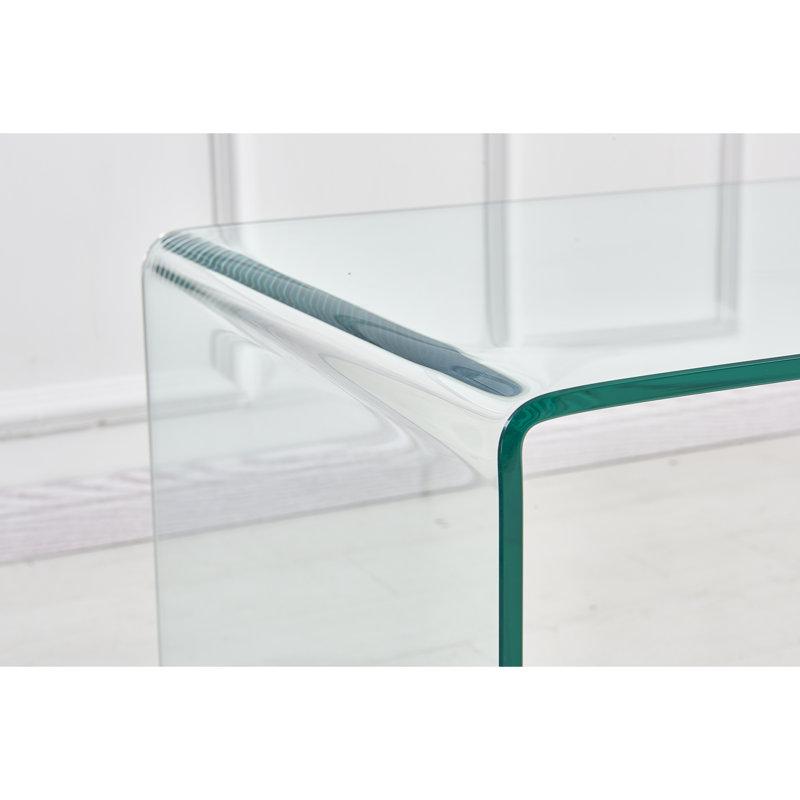 Table en verre trempé transparent - polyvalente pour divers besoins de la maison et du bureau