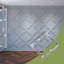 Grand panneau mural décoratif en acrylique de Marrakech, grand, l 23 3/8 po x H 23 3/8 po x T 1/8 po, miroir argenté-1120186977-1120186979