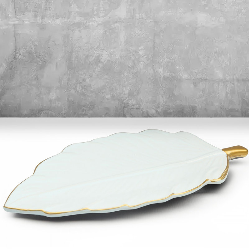 Lark Manor Gearld Ceramic Condiment Server, White
