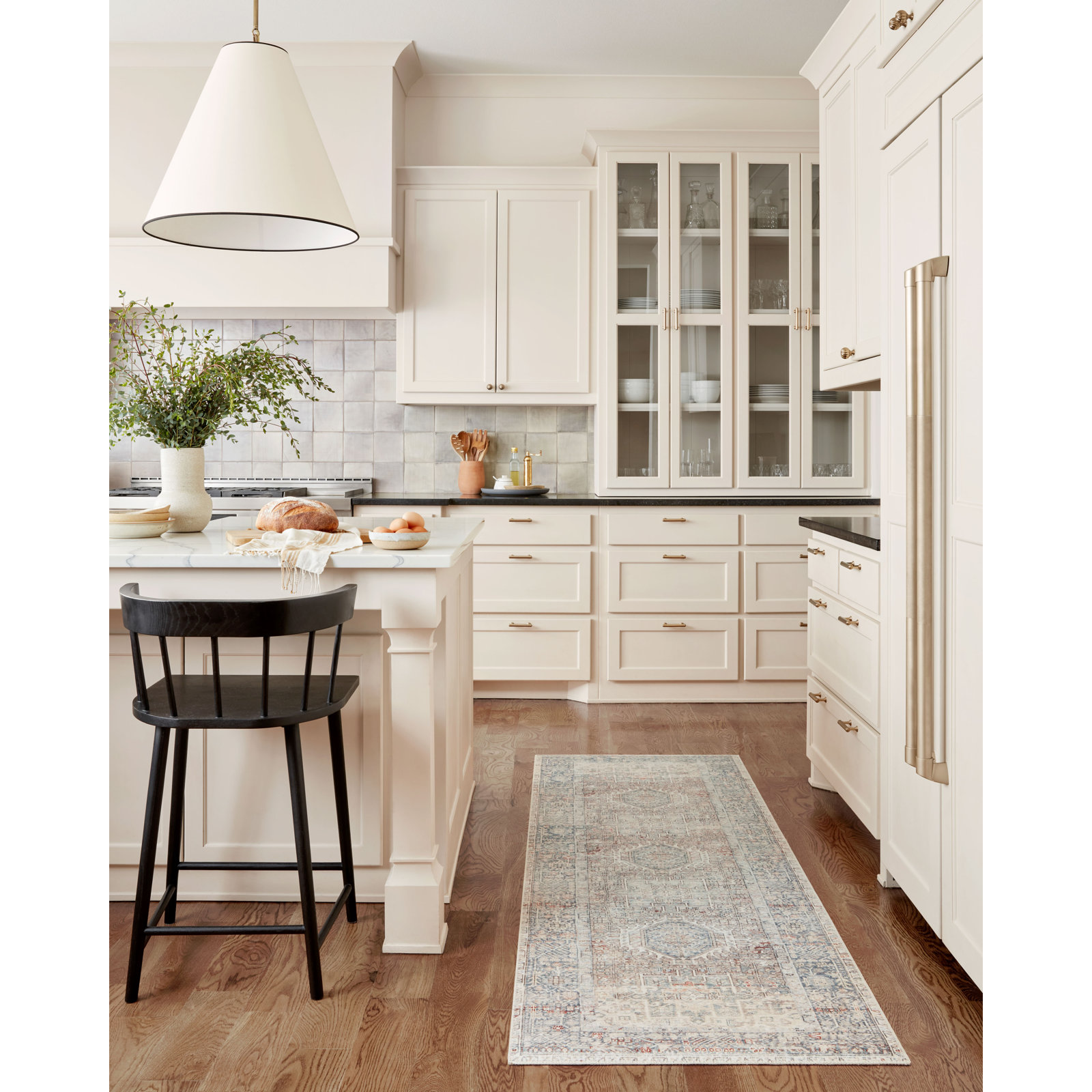 Chris Loves Julia x Loloi Jules Natural / Ocean Area Rug, Rectangle 7'6" x 9'6"