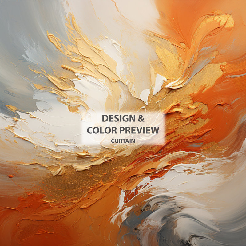 Rideau obscurcissant abstrait Golden Spiral, L 52 po x L 84 po