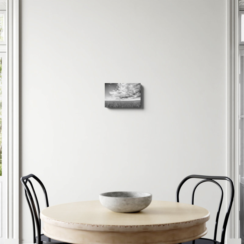 Soy Fields BW Print by Nathan Larson, 8" H x 12" W, No, Wrapped Canvas