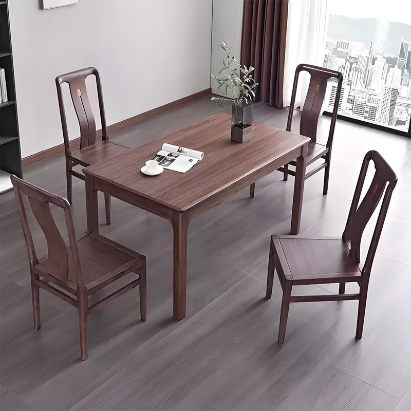Ensemble de grande table en bois massif naturel, H 30,70 po x L 59,05 po x l 31,49 po