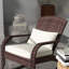 Chaise berçante en osier avec coussin de siège Outsunny
