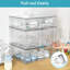 Ensemble de 5 tiroirs de rangement transparents empilables, organisateurs de salle de bain en acrylique faciles à assembler, bacs de rangement en plastique pour placard, armoire, garde-manger, pharmacie