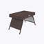 Table d'appoint d'extérieur pliable en osier
