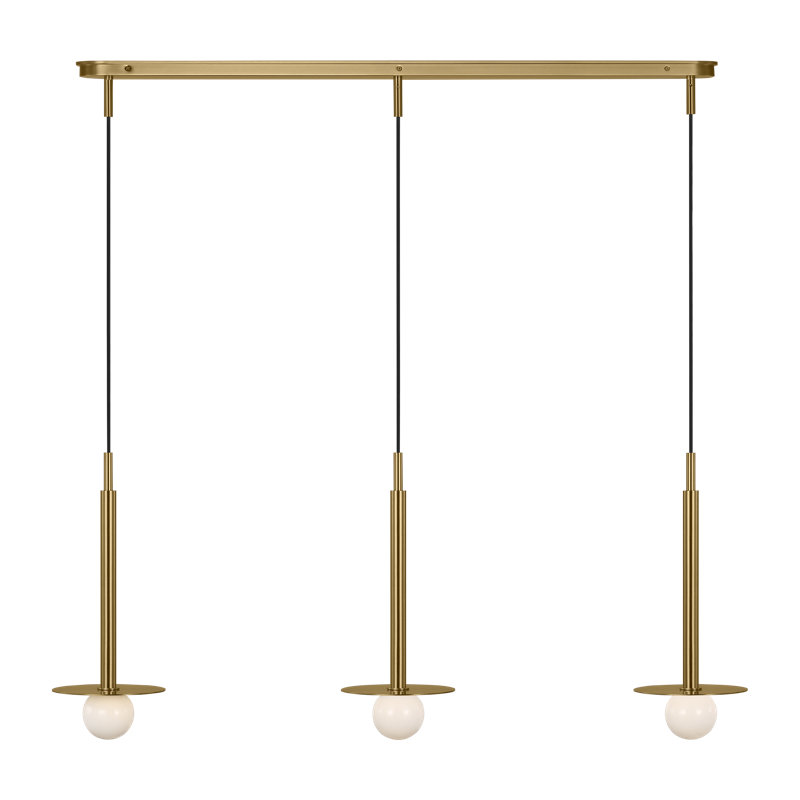Nodes 3 - Light Chandelier, Burnished Brass