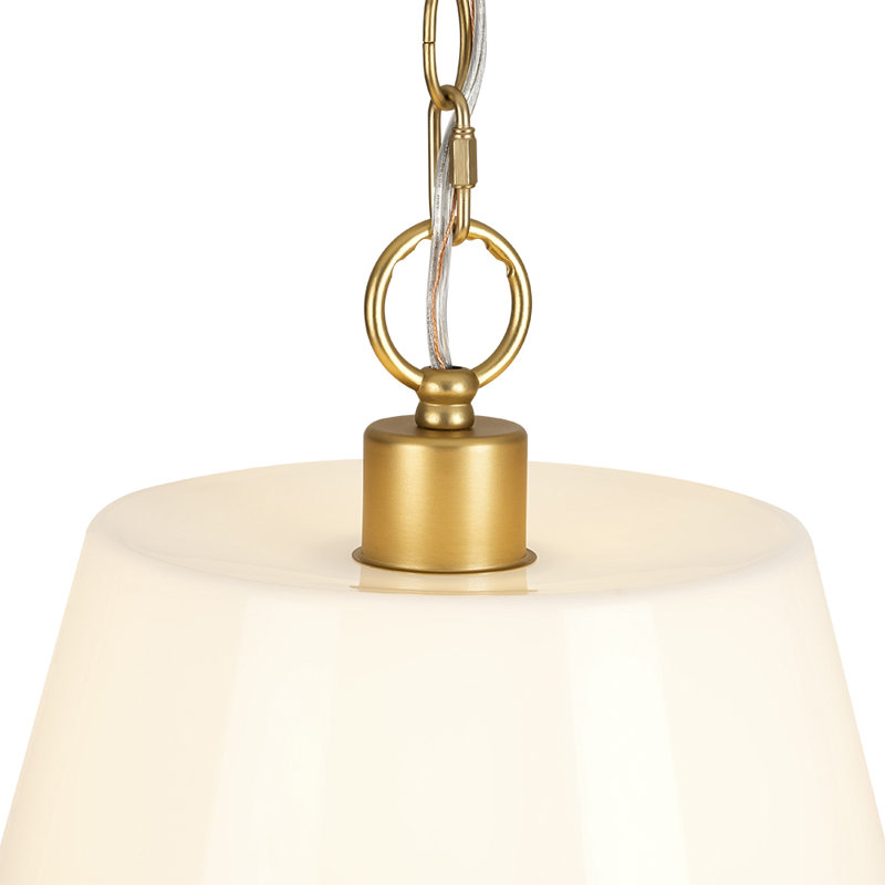 1-Light Conical Glass Pendant