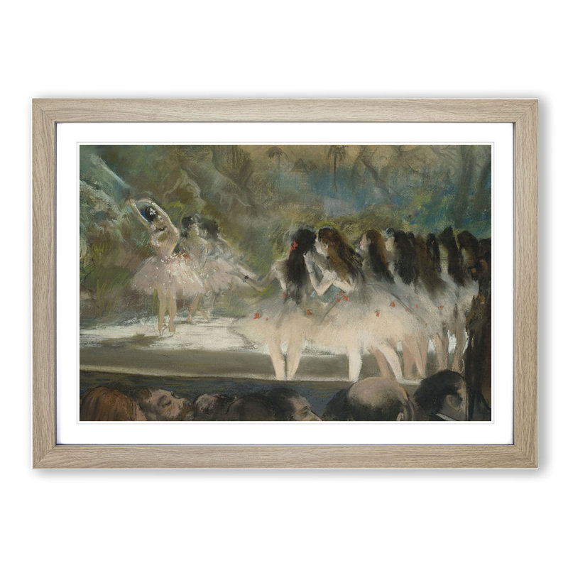 Ballet at the Paris Opera by Edgar Degas - Picture Frame Painting, 36cm H x 48cm W x 2cm D, Oak Framed