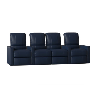 Upholstered Home Theater Seat with Cup Holder